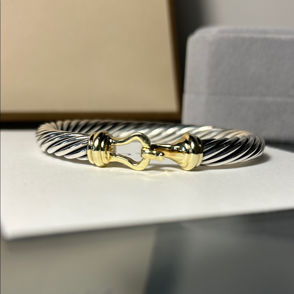 David Yurman Buckle Classic Cable Bracelet, 7mm